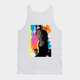 Pretty colorful messy abstract queen style Tank Top